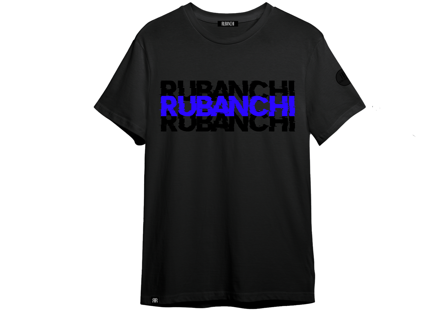 RUBANCHI GLITCH MENS WHITE SHORT SLEEVE T-SHIRT